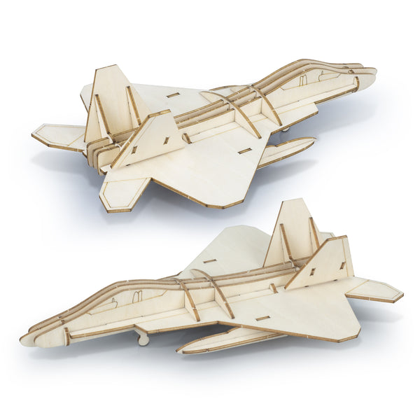 BRANDCRAFT Jet Fighter Wooden Model (Natural)