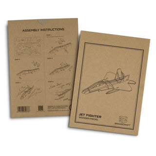 BRANDCRAFT Jet Fighter Wooden Model (Natural) — Sleeve