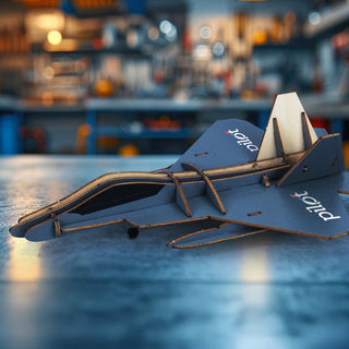 BRANDCRAFT Jet Fighter Wooden Model (Natural) — Feature