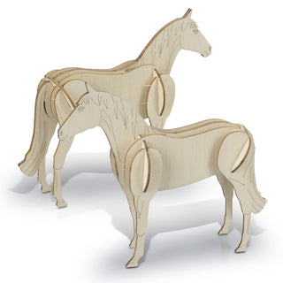 BRANDCRAFT Horse Wooden Model (Natural) — Assembled