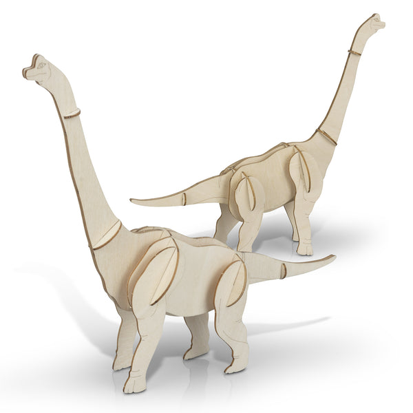 BRANDCRAFT Brachiosaurus Wooden Model (Natural)