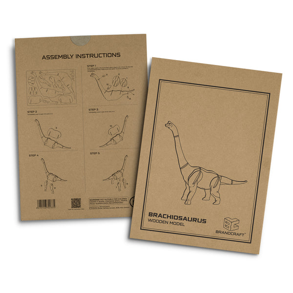 BRANDCRAFT Brachiosaurus Wooden Model (Natural)