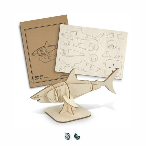 BRANDCRAFT Shark Wooden Model (Natural)