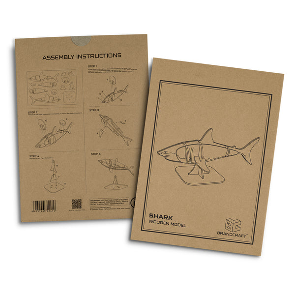 BRANDCRAFT Shark Wooden Model (Natural)