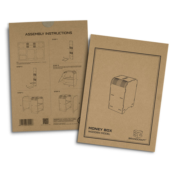 BRANDCRAFT Money Box Wooden Model (Natural)