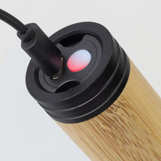 Ember Rechargeable Bamboo Torch (Natural/Black) — Detail