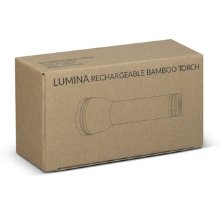 Ember Rechargeable Bamboo Torch (Natural/Black) — Gift Box