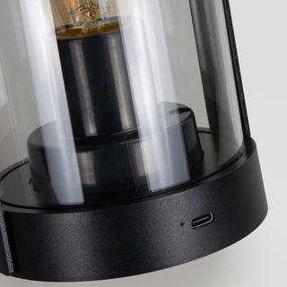 Keepsake Halo Lantern (Natural/Black) — Detail