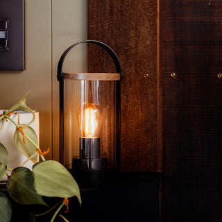 Keepsake Halo Lantern (Natural/Black) — Feature