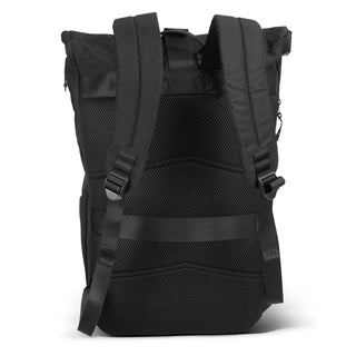 SPICE Waste2Gear Roll Up Computer Backpack (Black) — Back