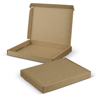 Agogo Die Cut Box with Locking Lid - 230x165x22mm (Natural/Natural)