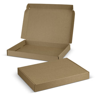 Agogo Die Cut Box with Locking Lid - 320x230x35mm (Natural/Natural)