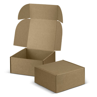 Agogo Die Cut Box with Locking Lid - 167x167x83mm (Natural/Natural)