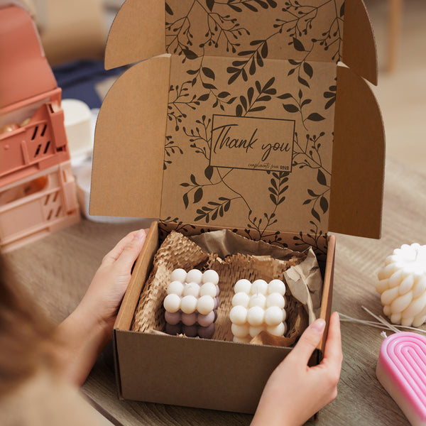 Vault Die Cut Box with Locking Lid - 167x167x83mm (Natural/Natural)