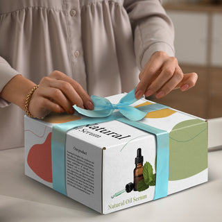 Vault Die Cut Box with Locking Lid - 225x225x113mm (White/Natural) — Feature
