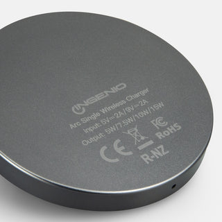 INGENIO Arc Single Wireless Charger (Gunmetal/Black) — Detail