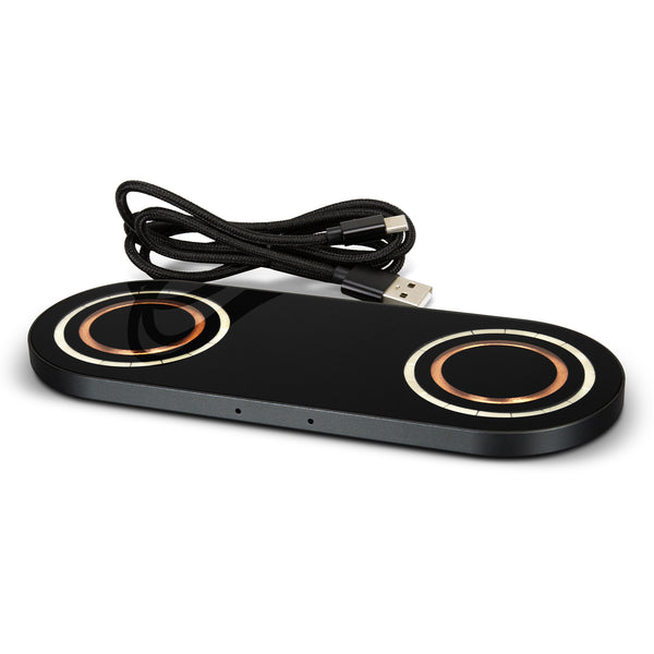 INGENIO Arc Dual Wireless Charger (Gunmetal/Black)