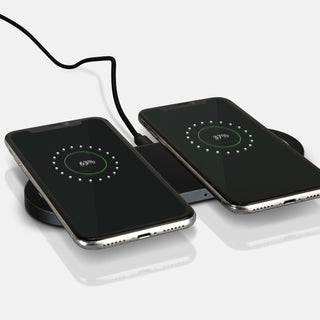 INGENIO Arc Dual Wireless Charger (Gunmetal/Black) — Detail