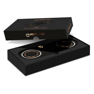 INGENIO Arc Dual Wireless Charger (Gunmetal/Black) — Gift Box