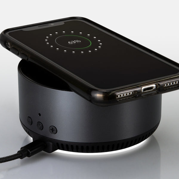 INGENIO Arc Wireless Charging Speaker (Gunmetal/Black)