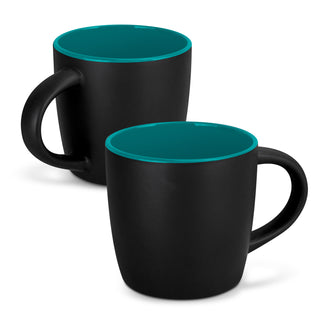 Brew Coffee Mug - Two-Tone (Black/Teal)