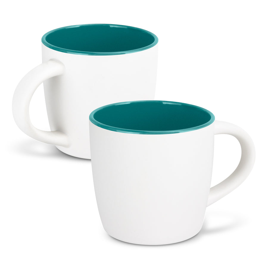 Brew Coffee Mug - Two-Tone (White/Teal)