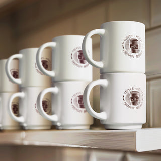 Espresso Stackable Coffee Mug (White) — Feature