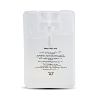 Shield Hand Sanitiser Card (Frosted Clear) — Back