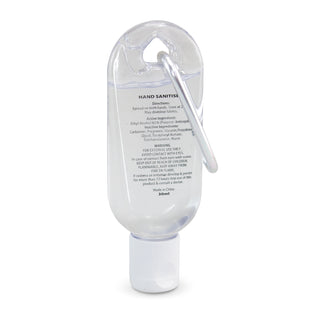Alpine Carabiner Hand Sanitiser 30ml (Clear) — Back