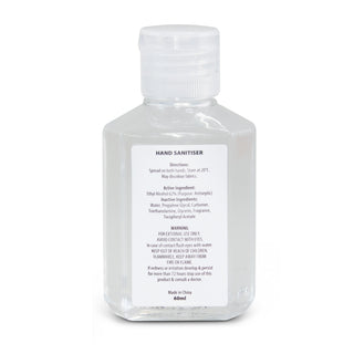 Glacier Hand Sanitiser Gel 60ml (Clear) — Back