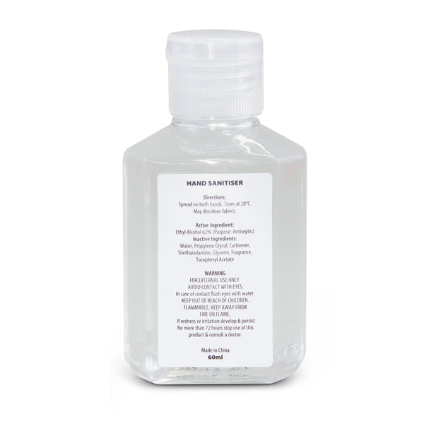 Glacier Hand Sanitiser Gel 60ml (Clear)