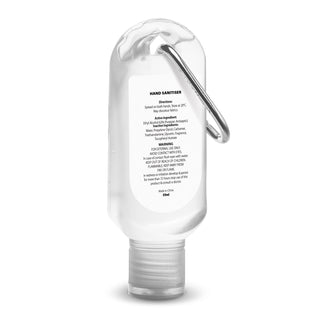 Crest Carabiner Hand Sanitiser 55ml (Clear) — Back