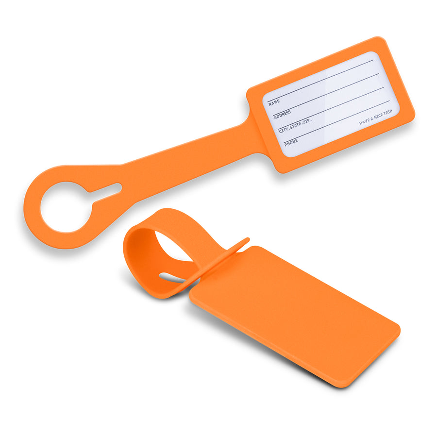 Flex Silicone Luggage Tag (Orange)