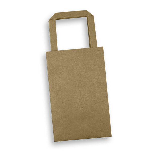 Grain Small Flat Handle Paper Bag Portrait (White)