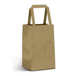Grain Small Flat Handle Paper Bag Portrait (White) — Detail