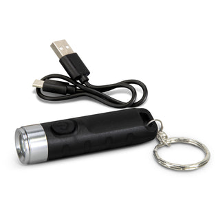 Beacon Rechargeable Torch Key Ring (Black)