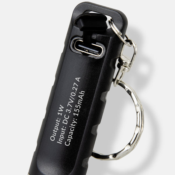 Beacon Rechargeable Torch Key Ring (Black)