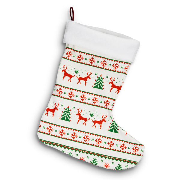 Festive Full Colour Christmas Stocking (Red)