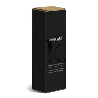 Keepsake Linear Glass Drink Bottle (Clear) — Gift Box