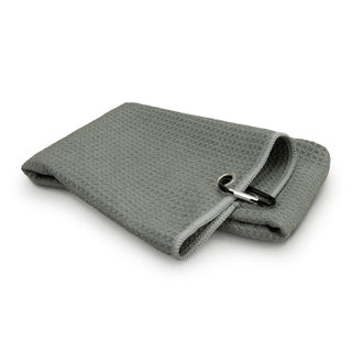 Drift Waffle Golf Towel (White) — Folded