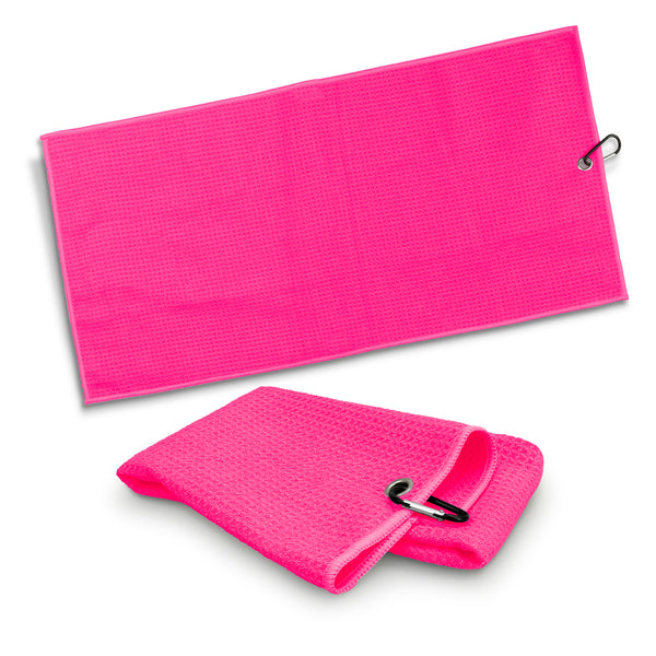 Drift Waffle Golf Towel (Magenta)