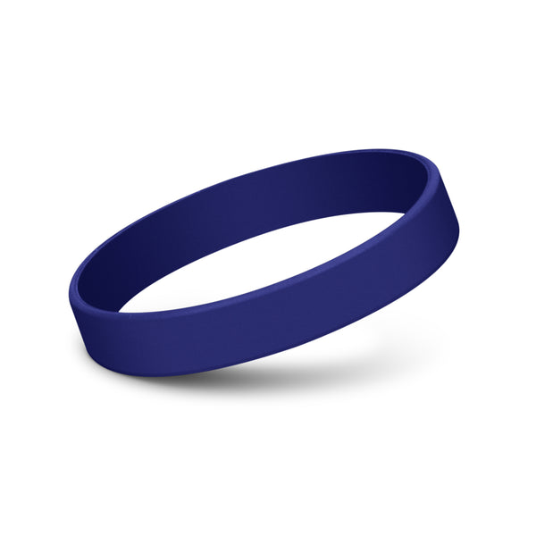 Kids Silicone Wrist Band - Debossed (Dark Blue)