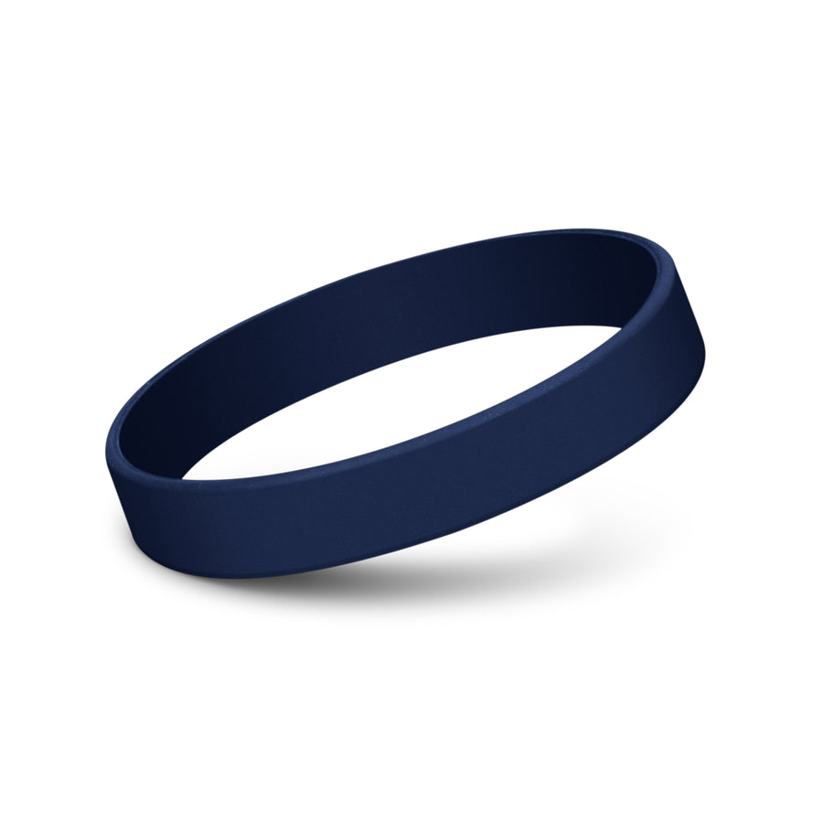 Kids Silicone Wrist Band - Debossed (Navy)