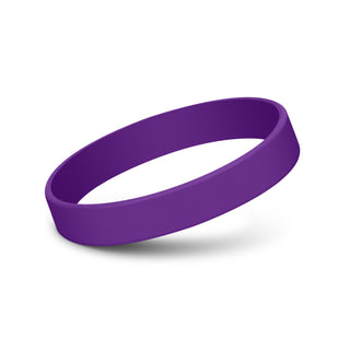 Kids Silicone Wrist Band - Debossed (Purple)