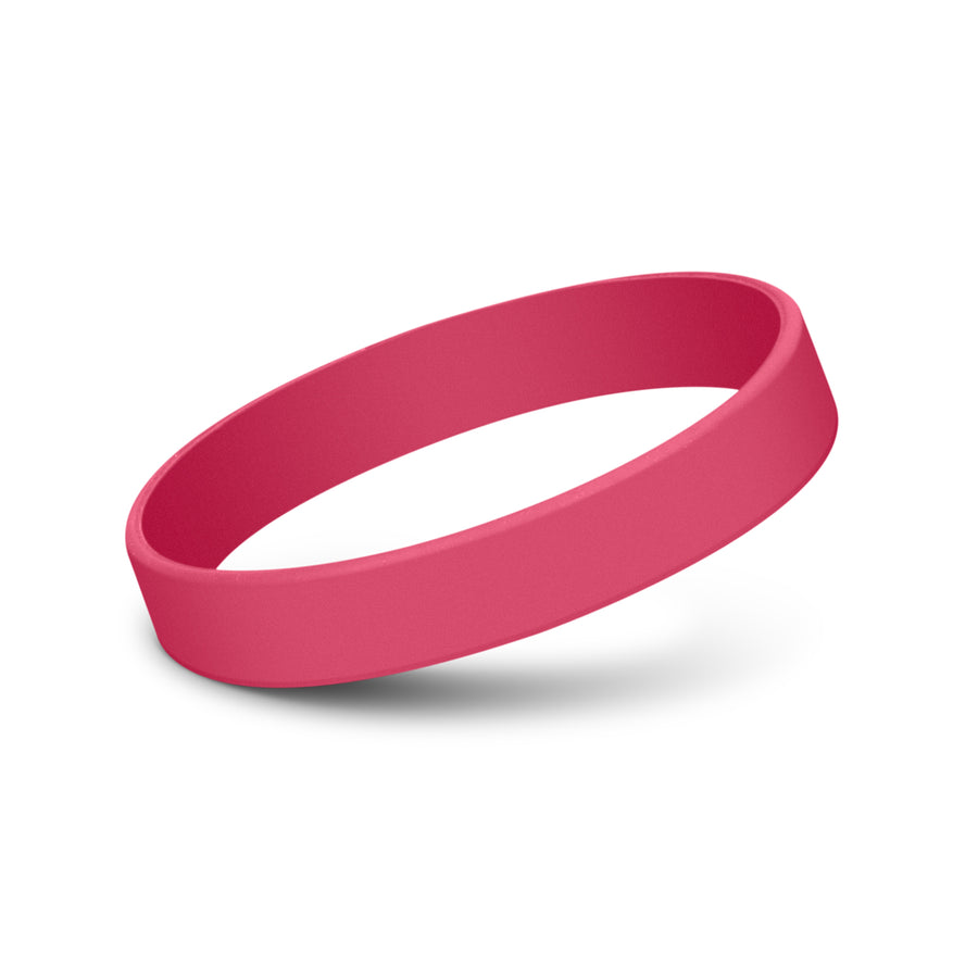 Kids Silicone Wrist Band - Debossed (Pink)