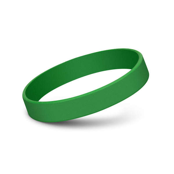 Kids Silicone Wrist Band - Debossed (Dark Green)