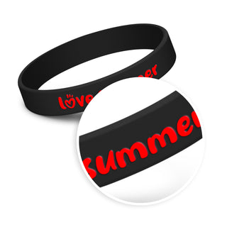 Strike Silicone Wrist Band - Embossed (Clear) — Print Detail