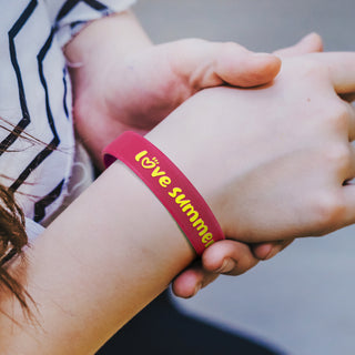 Strike Silicone Wrist Band - Embossed (Pink) — Feature