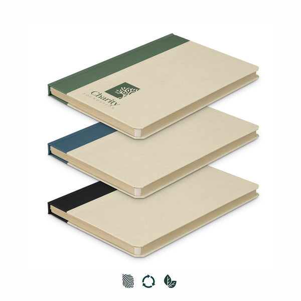 Linen Sugarcane Notebook (Black)