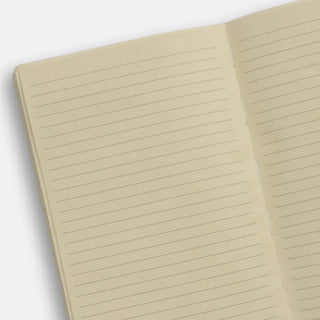 Linen Sugarcane Notebook (Black) — Detail